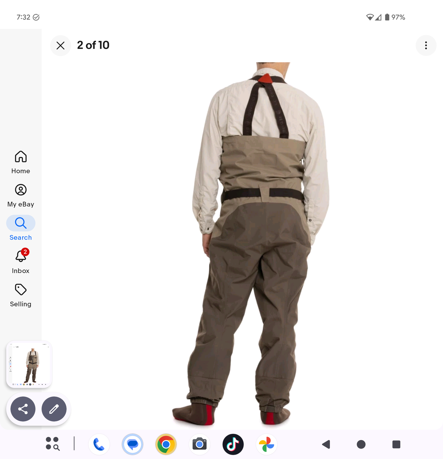 Redington Sonic Pro HDZ Chest Fishing Waders Stocking Foot. XL